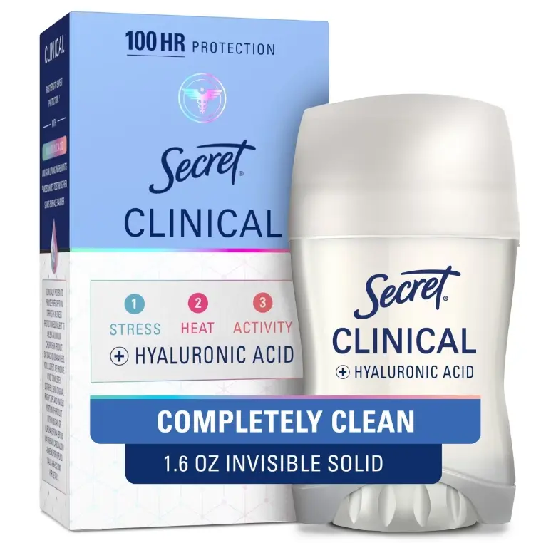 Secret Clinical Invisible Solid Antiperspirant & Deodorant 1.6 oz Completely Clean Pack of 1 Daily Body Care