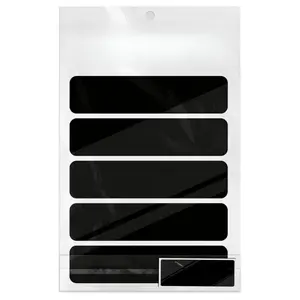 Motorcycle Helmet Decals, 5 Pcs Black Reflective Tape with 3M Retro Reflective Stickers for Helmet Vinyl