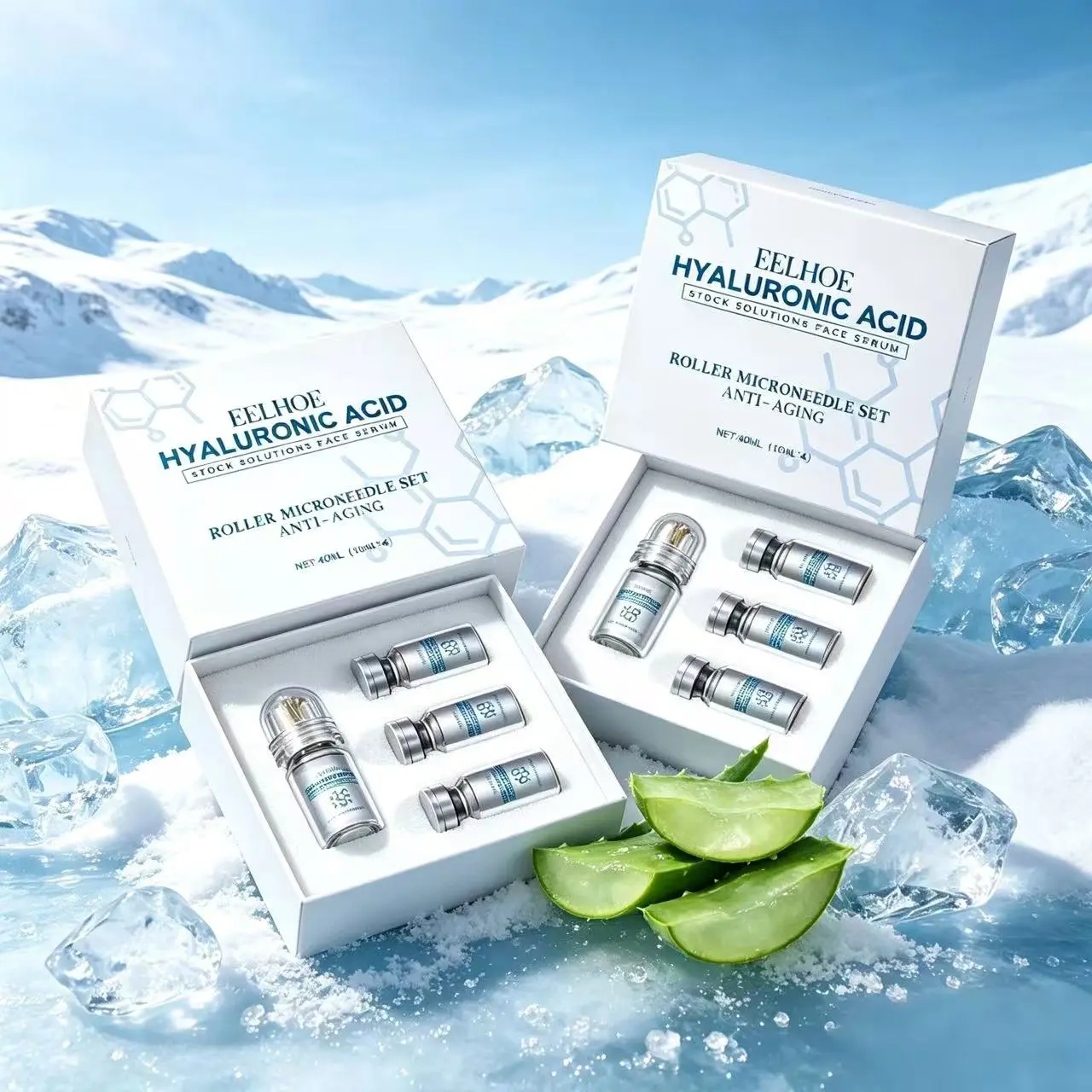 【Buy 1 Get 1 Free】EELHOE 10ml Daily Facial Roller Serum Set - Smooth, Nourishing, Fast-Absorbing Hyaluronic Hydration Skincare Serum, Fine Line Reducing, Firming, Lifting, Anti-Aging, Gentle, Brightening, Suitable for All Skin Types