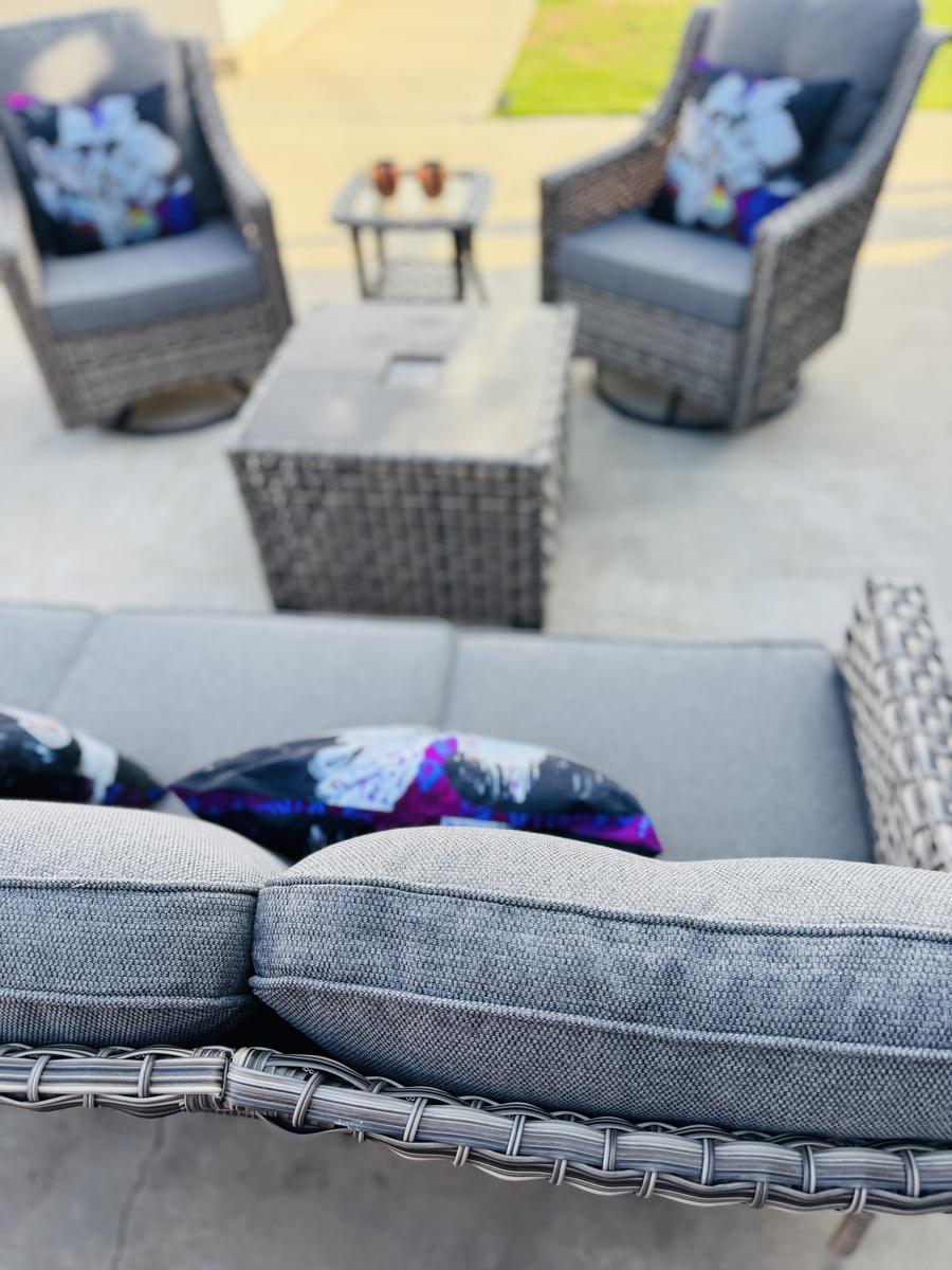 Item: Coffee Wicker Dark Grey Cushion, Coffee Wicker E