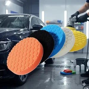 Professional Car Polishing Pad Kit: 5-Piece Set for 3-7 Inch Buffers, Waxing & Buffing Pads, Paint Correction & Detailing Tools, Durable Polishing Equipment for Auto Care