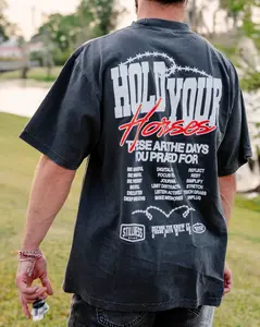 Hold Your Horses T-Shirt | These Are The Days You Prayed For | Mindfulness Self-Care Graphic | Acid Wash Oversized Tee | Christian Faith Shirt