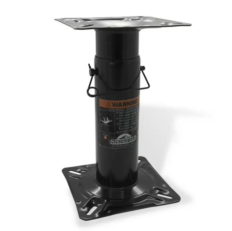 Adjustable Boat Seat Pedestal 12-18 Inch by Springfield Marine Heavy Duty Steel Marine Seat Base E-Coat Finish Universal Boat Chair Support Fishing Boat Replacement