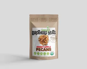 Brothers Nuts Sweet Apple Pecans 2oz - Seed Oil Free, Sprouted, Keto, Organic, Zero Sugar, Dairy Free, Gluten Free