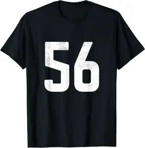 Sports Block Number 56 For Football Baseball Basketball Team T-Shirt - Yoandymira Shop MB0B0BGT3ZJHH