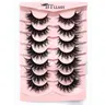Fluffy False Eyelashes, Volume Cluster Lashes, Wispy 19mm Faux Cluster Lashes, Natural Curling Eye Makeup Strip Lashes for Women & Girls Eye Makeup Enhancement, Cosmetic False Eyelashes
