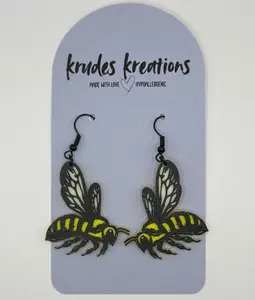 🐝 Buzzing Bee Statement Earrings