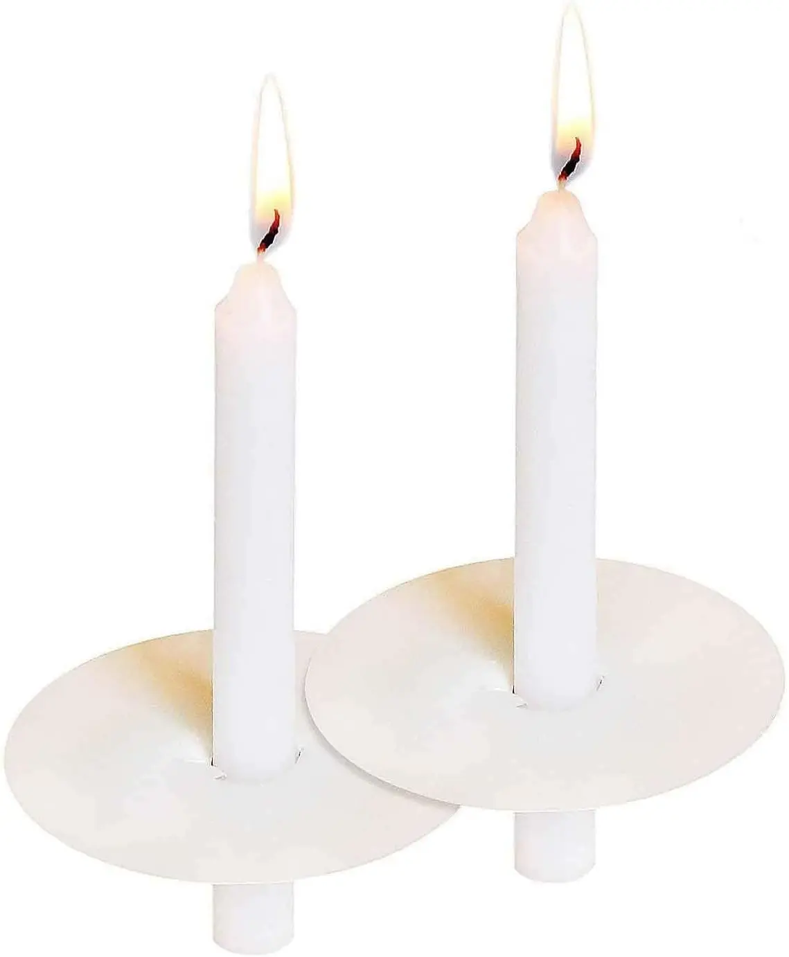 Set of 20 Church Candles with Drip Protectors for Vigils, Prayers, Blessing, Religious Devotional Candlelight Service