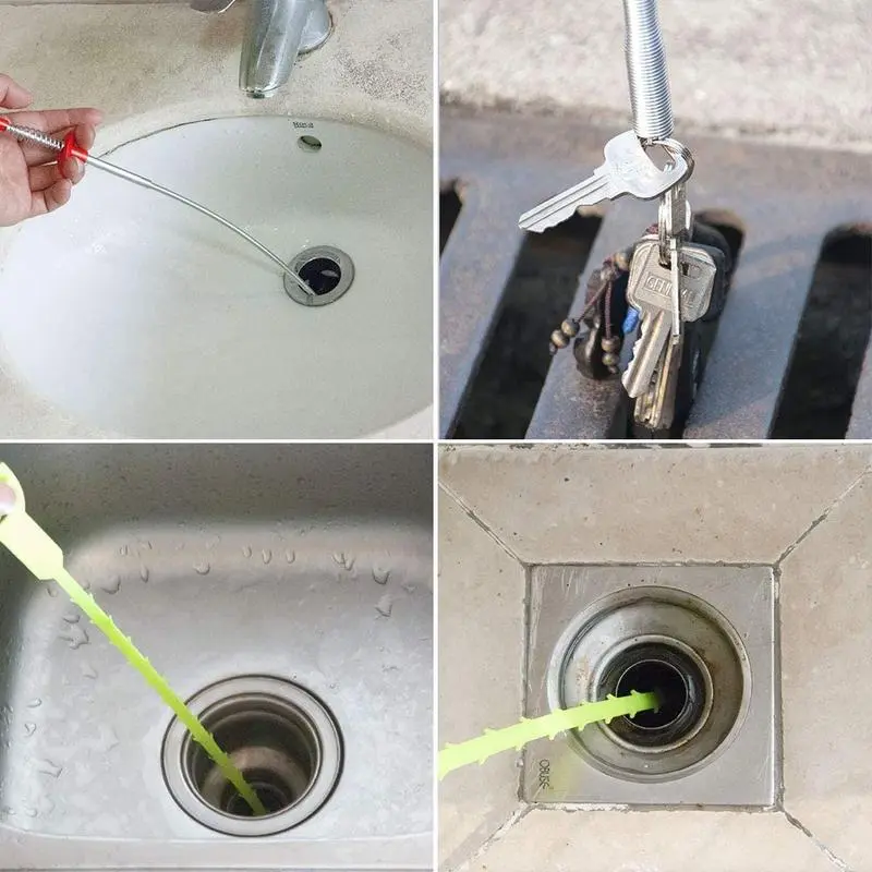 Bendable Hose Pickup Aid Tool for Trash Pickup, Home Sinks, Drains, Toilets, Flexible Gripper Picker Tool with 4 Claws