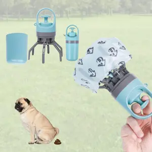2025 New Portable Dog Poop Scooper for Dogs with Waste Bag Dispenser - Lightweight, Easy to Use Pet Waste Pickup Tool for Outdoor Walking, Small Yard & Puppy - Travel-Friendly, Handheld, High Grip Rate, Multi-Surface Effective