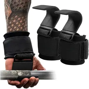 Heavy-Duty Weight Lifting Hooks Secure Grip Wrist Straps Perfect for Weight lifting Deadlifts Back day Pull workouts Strength training