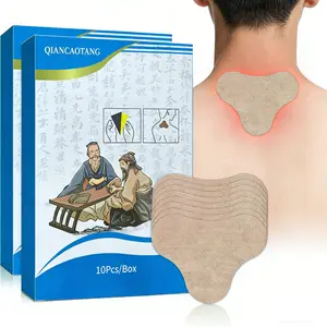 QIANCAOTANG 2 Pack/20pcs Artemisia Argyi Relief Pain Patch - Natural Mugwort Heating Sticker for Neck & Muscle Relief, Breathable Herbal Sticker with Long-Lasting Warmth to Soothe Stiffness & Tension heating  pad  cramps