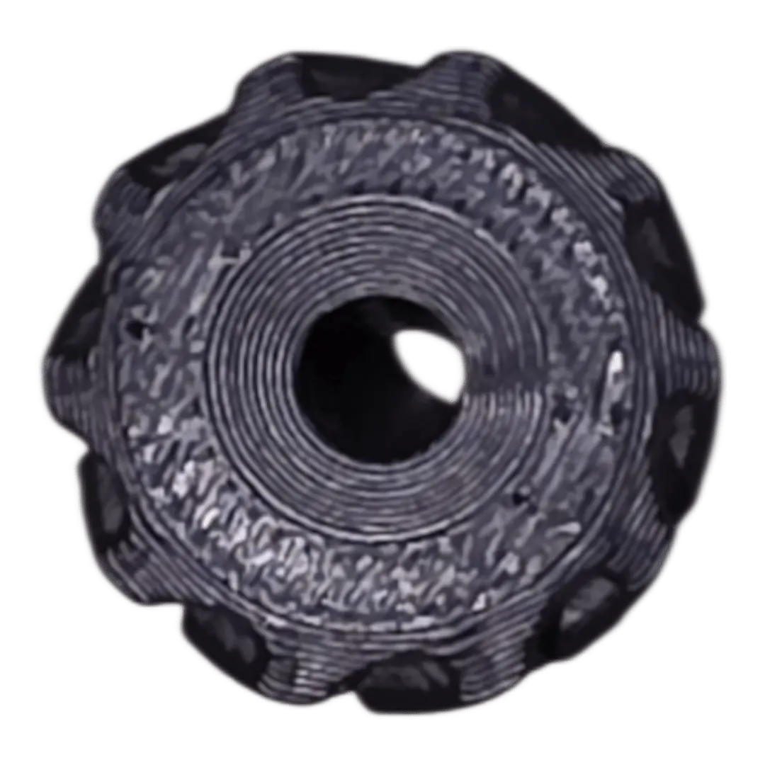 Swirl ASA Bead – EDC Lanyard Bead (Black)