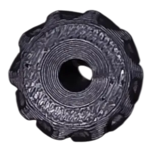 Swirl ASA Bead – EDC Lanyard Bead (Black)