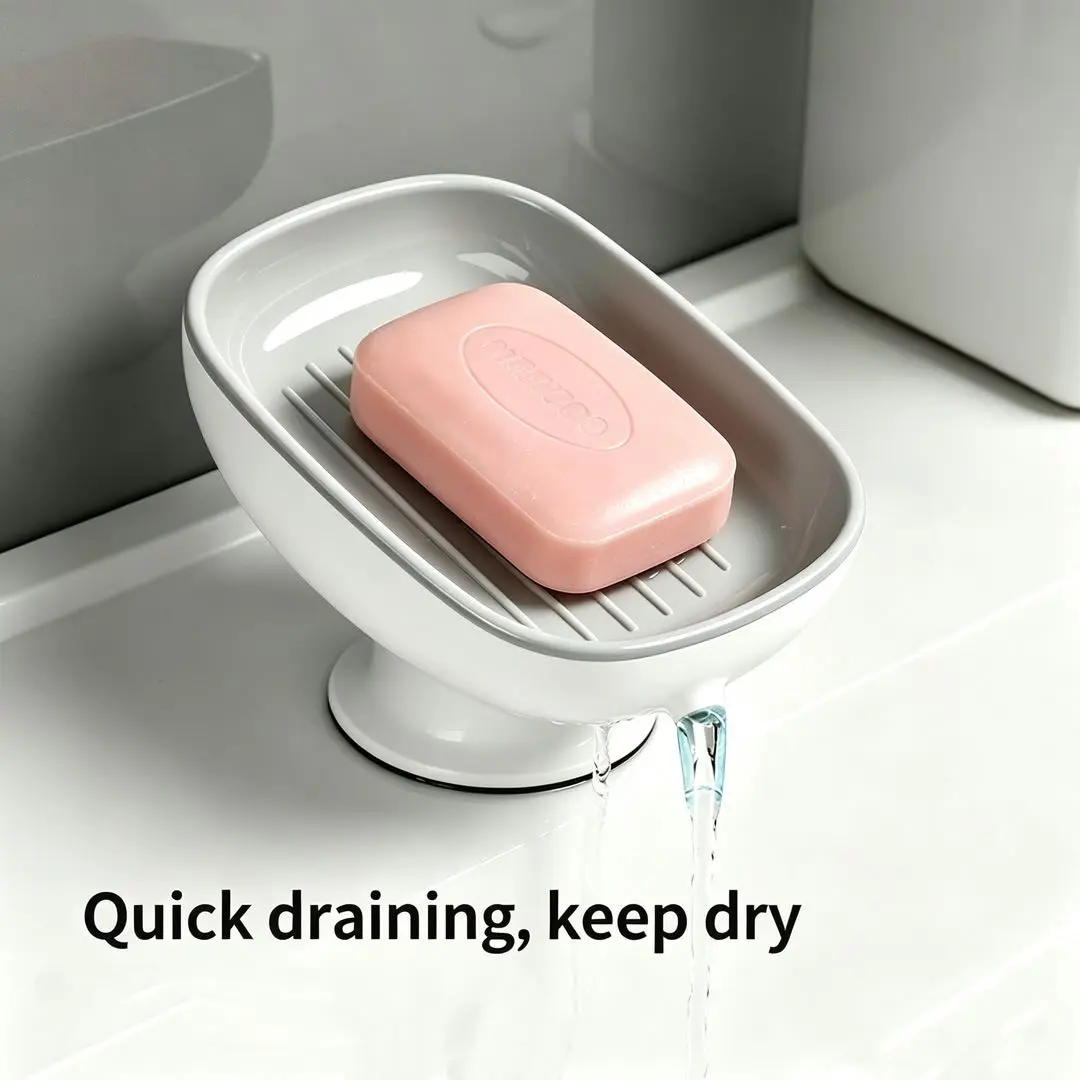 PS Soap Holder: Double-Layer Design for Neat Storage & Quick Draining