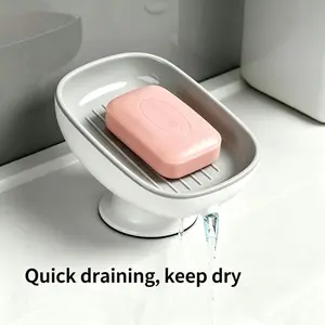 PS Soap Holder: Double-Layer Design for Neat Storage & Quick Draining