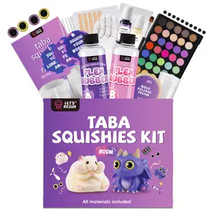 Hamster & Dragon Taba Squishy Making All-in-one Kit, Super Soft Silicone Rubber Making Kits 1:1 AB Ratio Mix Set with Paw, DIY Decompression Gift,Silicone Pigment Dye for Taba Squishy,Pefect for Beginners- LET'S RESIN