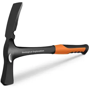 36 oz Ultra Rock Pick Hammer - Heavy-Duty Masonry & Bricklayer Tool with Comfortable Rubber Grip - Ideal for Rock Hounding & Geological Study