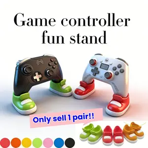 1Pair Game Controller Stand Fun Shoe-Shaped Holder, Colorful Design for PS4 PS5 Xbox, Universal Gaming Controller Organizer, Cool Desktop Decor & Perfect Gamer Gift for Birthday Christmas Valentine's Day