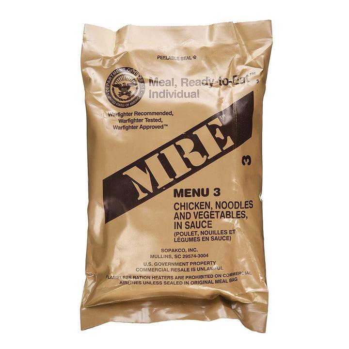 Military MRE Single Meal Inspection Date May 2025 or Newer 1250 Calorie Energy-Packed Ration for Camping & Outdoor Activities