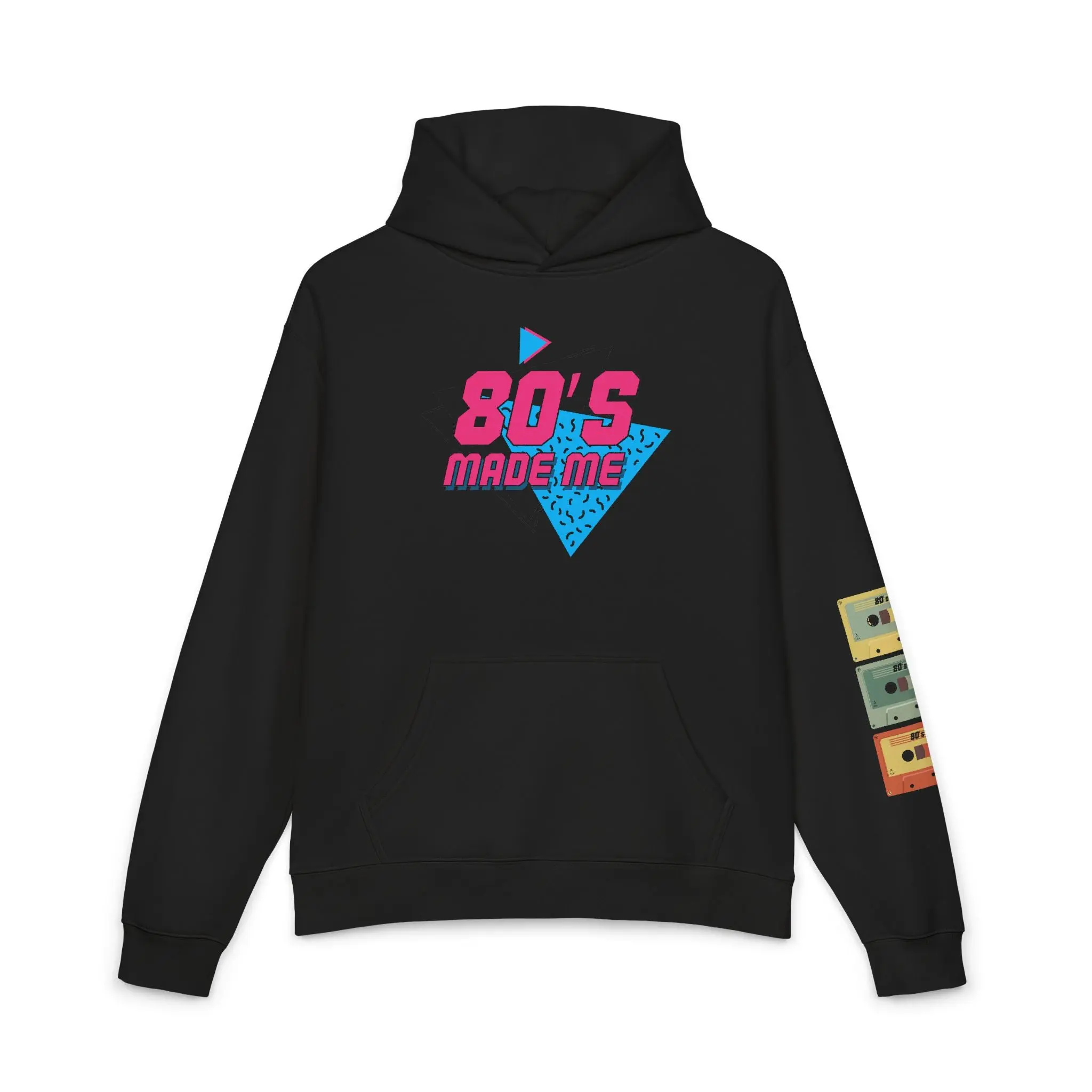 Threads & Co 1980s Retro Unisex Graphic Fleece Hoodie - Soft Pullover Tops with Kangaroo Pocket, Tee-Inspired Comfort, Long Sleeve, Nostalgic Arcade OOTD Casual Layer (Do Not Bleach)