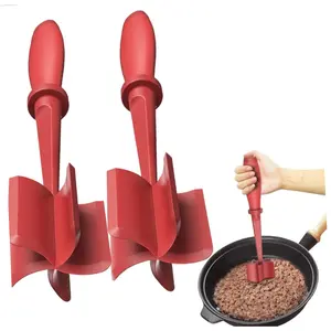ONESHOW HOME Meat Chopper for Ground Beef, Heat Resistant Meat Masher, Non-Stick Hamburger Chopper, Easy Mixing and Mashing Kitchen Tool