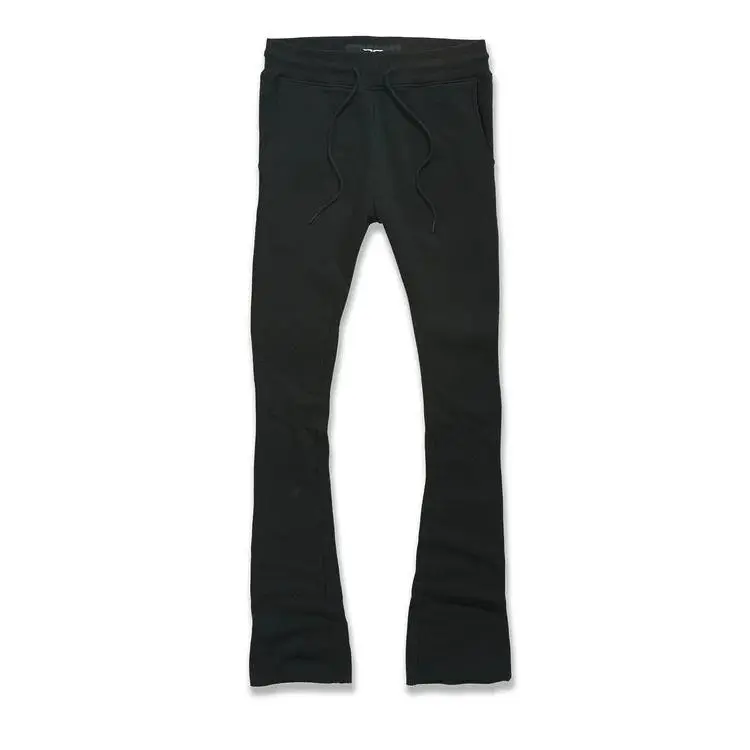 Jordan Craig stacked joggers (Black)