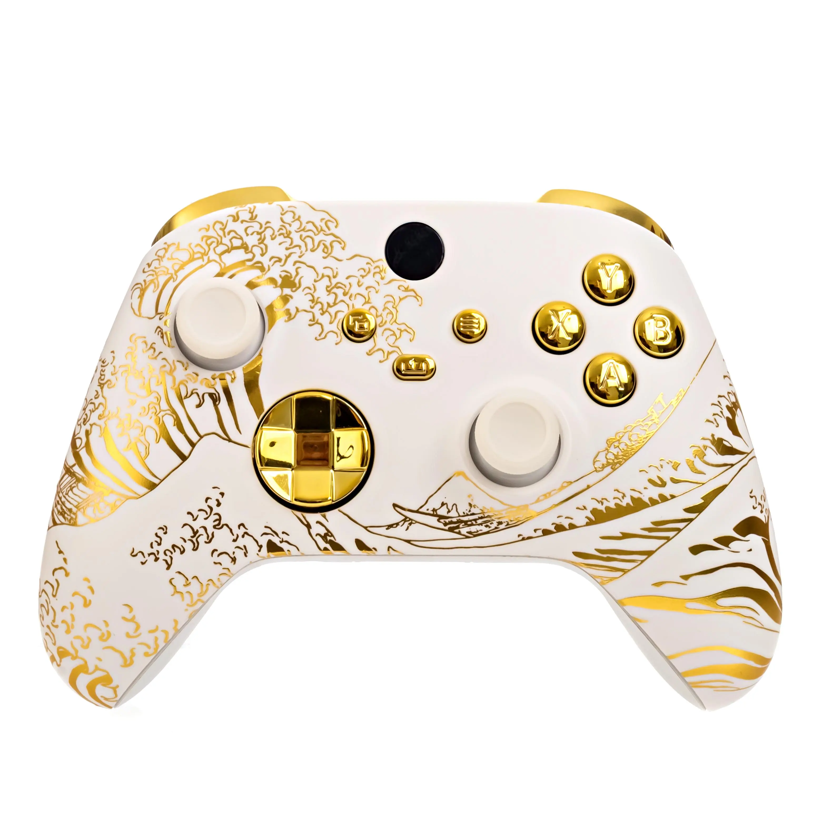Crazy Controllerz Customz Series Custom Wireless Controller for Xbox One Series X S PC - Gold Crush Design