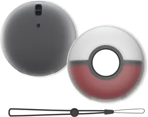 Silicone Case for Poke GO Plus + 2023, Soft Protective Case for Poke GO Plus with Wrist Strap