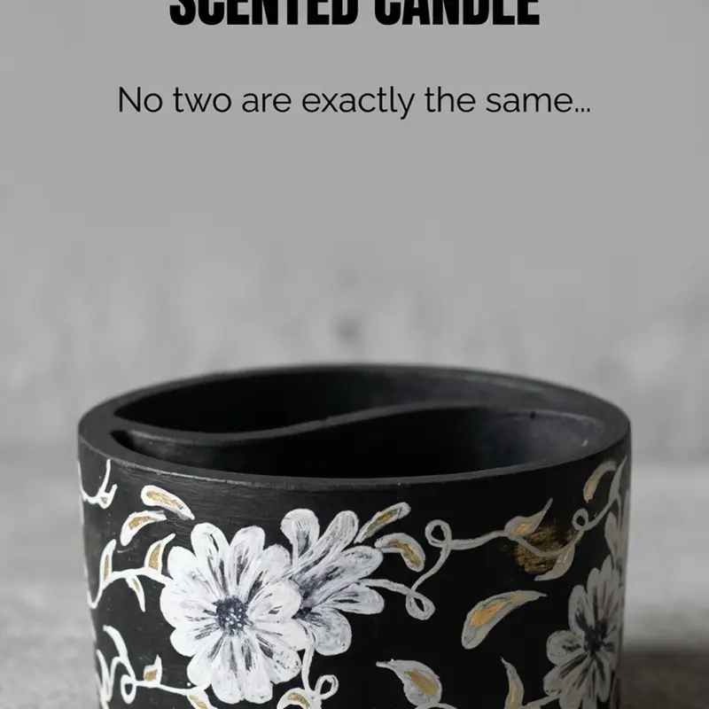 Bloom Collection-Duality In Bloom Scented Concrete Candle