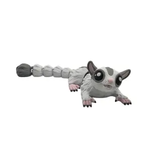 8 inch Sugar Glider 3D Printed Flexi Figure - Gray and Black Design, Suitable for Gifts and Collectibles desk toy Articulated Figurines home decor fidget figurine