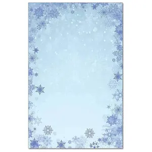 Blue Snowflakes Jumbo Card Invitations (DIY - Print Your Own) - 48 Invitation Cards (OLCX909) - Holiday DIY Invitations