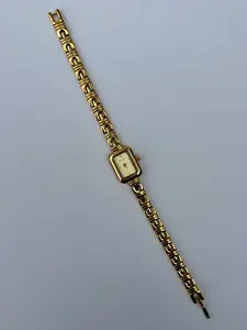 Vintage Inspired Gold Rectangle Dainty Women Watch Small Face