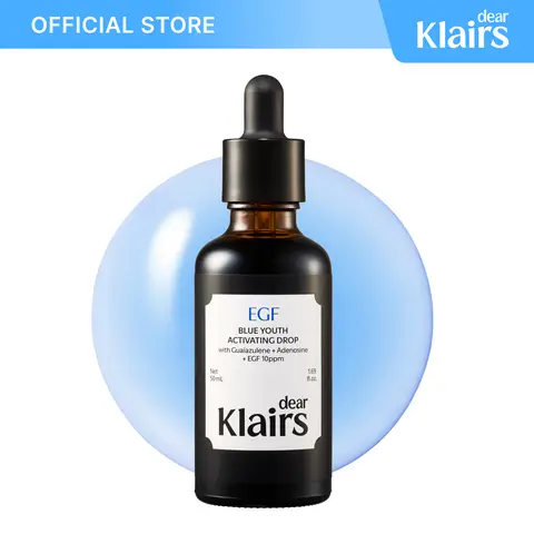 [DearKlairs] Blue Youth Activating Drop Facial EGF Serum - #1 10ppm EGF Peptide, Blemish & Redness Reduction, Soothing Oil Control, Skin Repair Support, Acne Mark Clearing