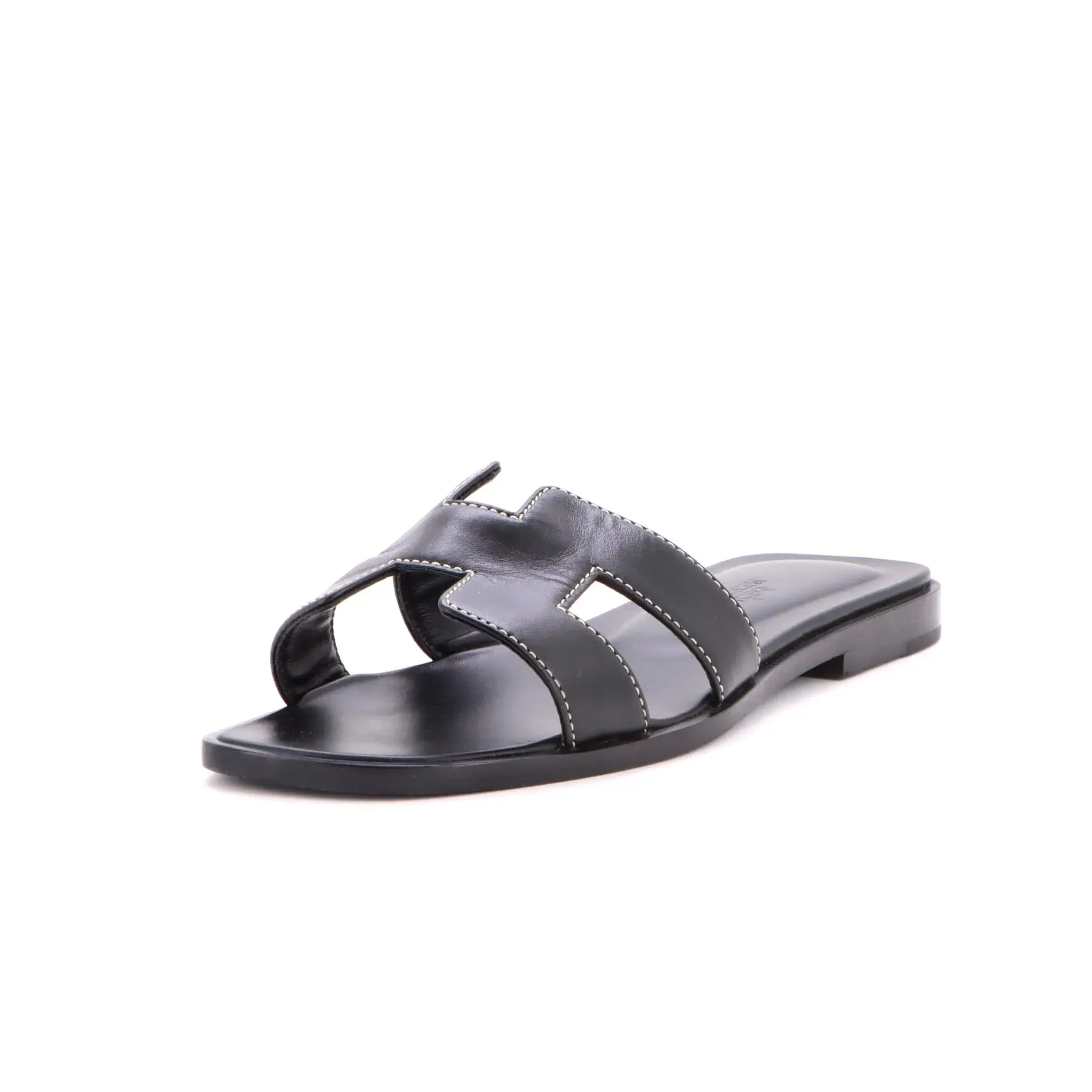 Pre-owned Hermes Women's Oran Sandals Leather by Rebag