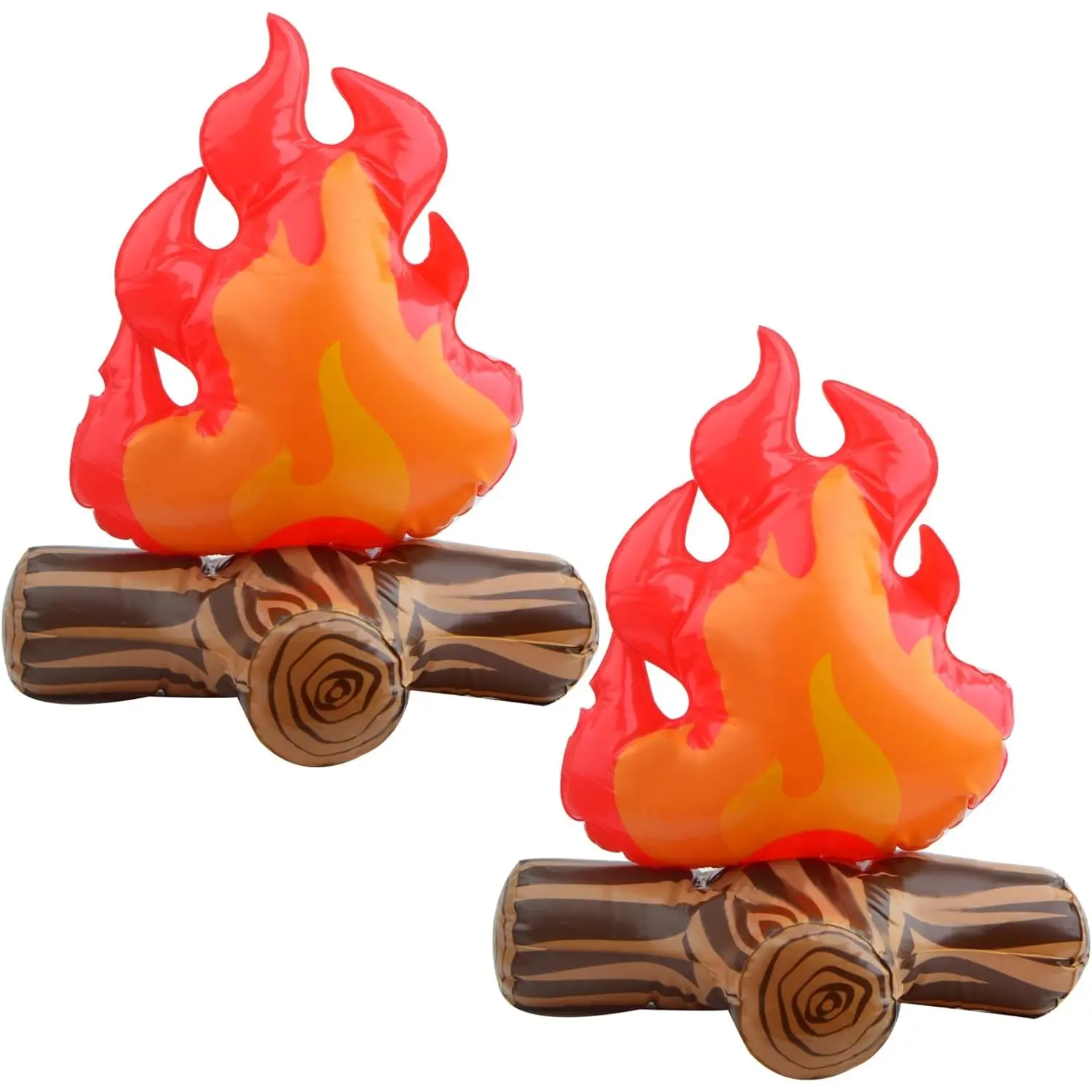FORWOMLM 2pcs Inflatable Fake Campfire Camping Props Bonfire Campfire Party Scene Decorations Artificial Flame Indoor Outdoor Camping Game Prop for Campfire Firewood Christmas Party Gift