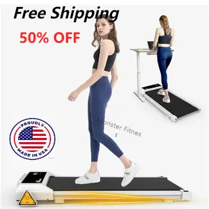 【Valentine's Day Deals】Monster Fitness Under Desk Treadmill, Multi-Speed and LED Display, Powerful 2.5HP Motor Walking Pad Treadmill,Treadmill 2 in 1 for Walking , Quiet, Installation-Free, Enlarged Running Platform, Home Light Removable Space-Saving