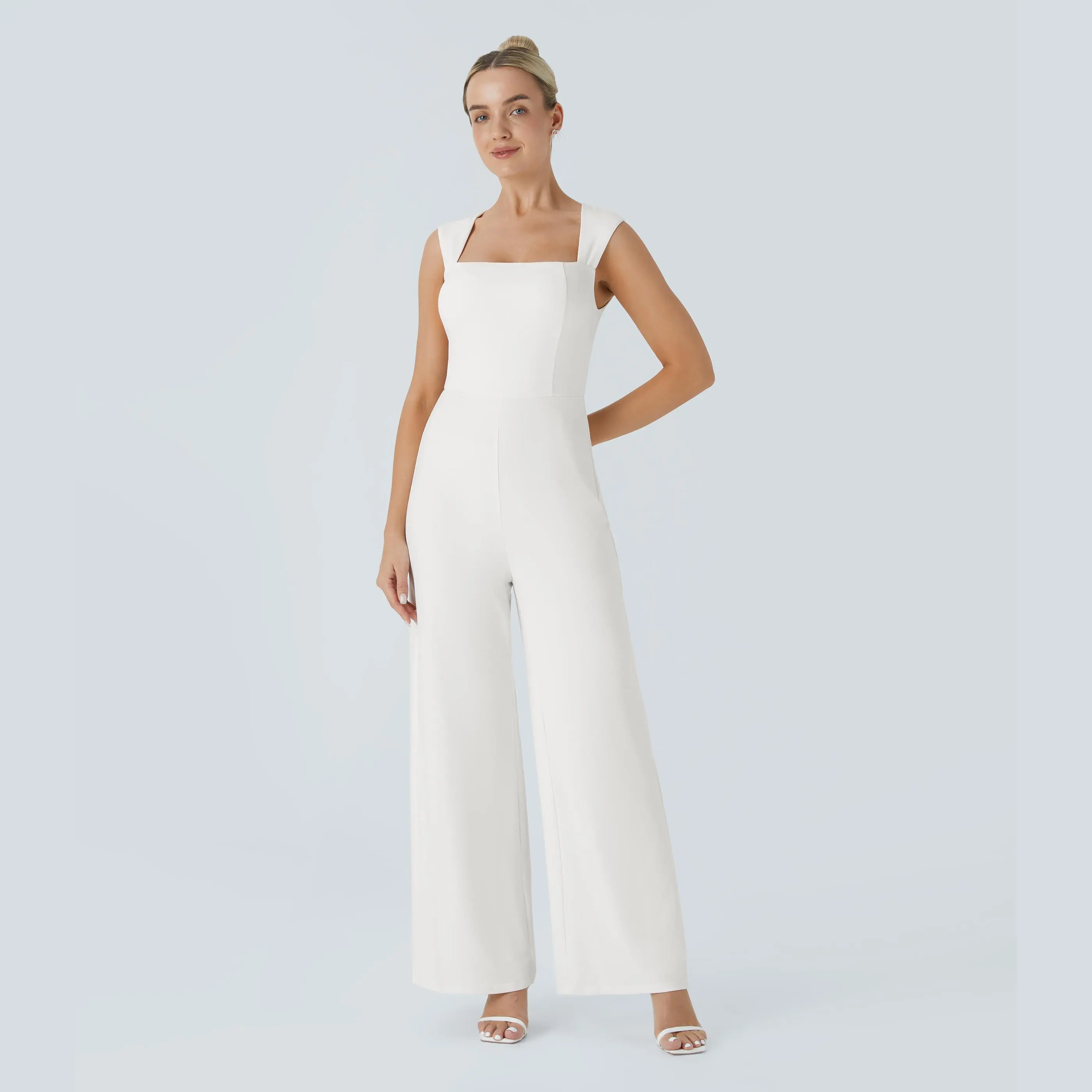Halara Square Neck Sleeveless Bridesmaid and Wedding Guest Jumpsuit Halara Square Neck Sleeveless Bridesmaid and Wedding Guest Jumpsuit