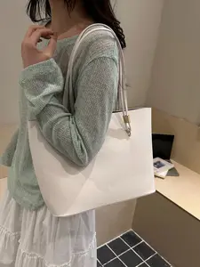 Women's Soft Leather Large Capacity Shoulder Bag, New Fall Winter High-End Commuter Tote, pu tote satchel, elegant commuter bag, Versatile Bag, Multi-Pocket Design, Stylish and Durable