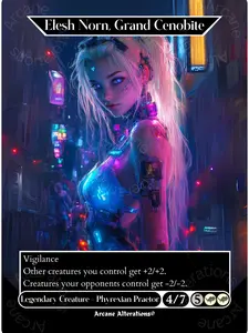 Elesh Norn, Grand Cenobite - Full Art Altered Art Custom Proxy Card