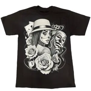 Payasa Smile Now Cry Later Men T Shirt Menswear Graphic Tees Cotton Material Perfect for Summer Daily Life Work Shopping