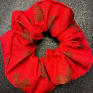 Red Mouse Hair Scrunchie