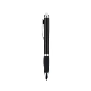 Black Stylus Ballpoint Pens with Multicolored LED Lights (10pcs)