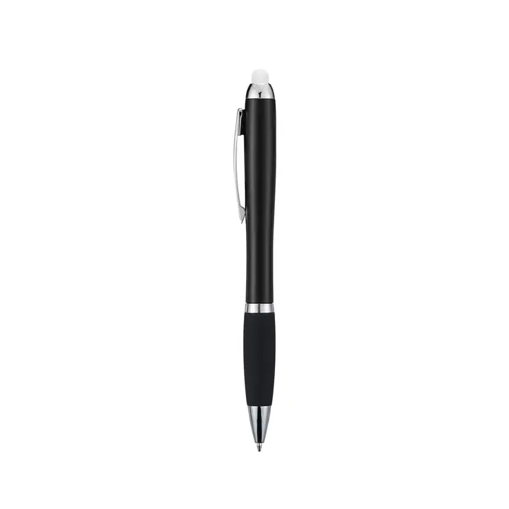 Black Stylus Ballpoint Pens with Multicolored LED Lights (10pcs)