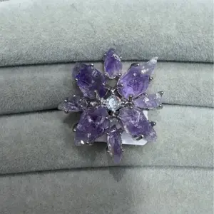 Wen(11210)gc.Amethyst Raw ring