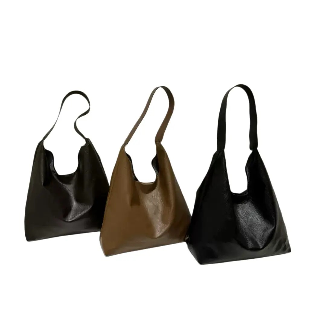 Retro Commuter Textured Shoulder Bag For Women 2026 Trendy Korean Style Chic Underarm Bag Tote Bag Fashionable Soft PU Large Bucket Bag Daily Wear Shoulder Handheld,back to school,back to school haul