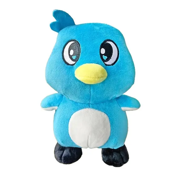 28cm Cute Blue Bird Plush Toy Kawaii Cartoon Blue Sparrow Stuffed Animal Soft Plushie Doll Kids Gift Home Decor Fully Poseable BJD kitty