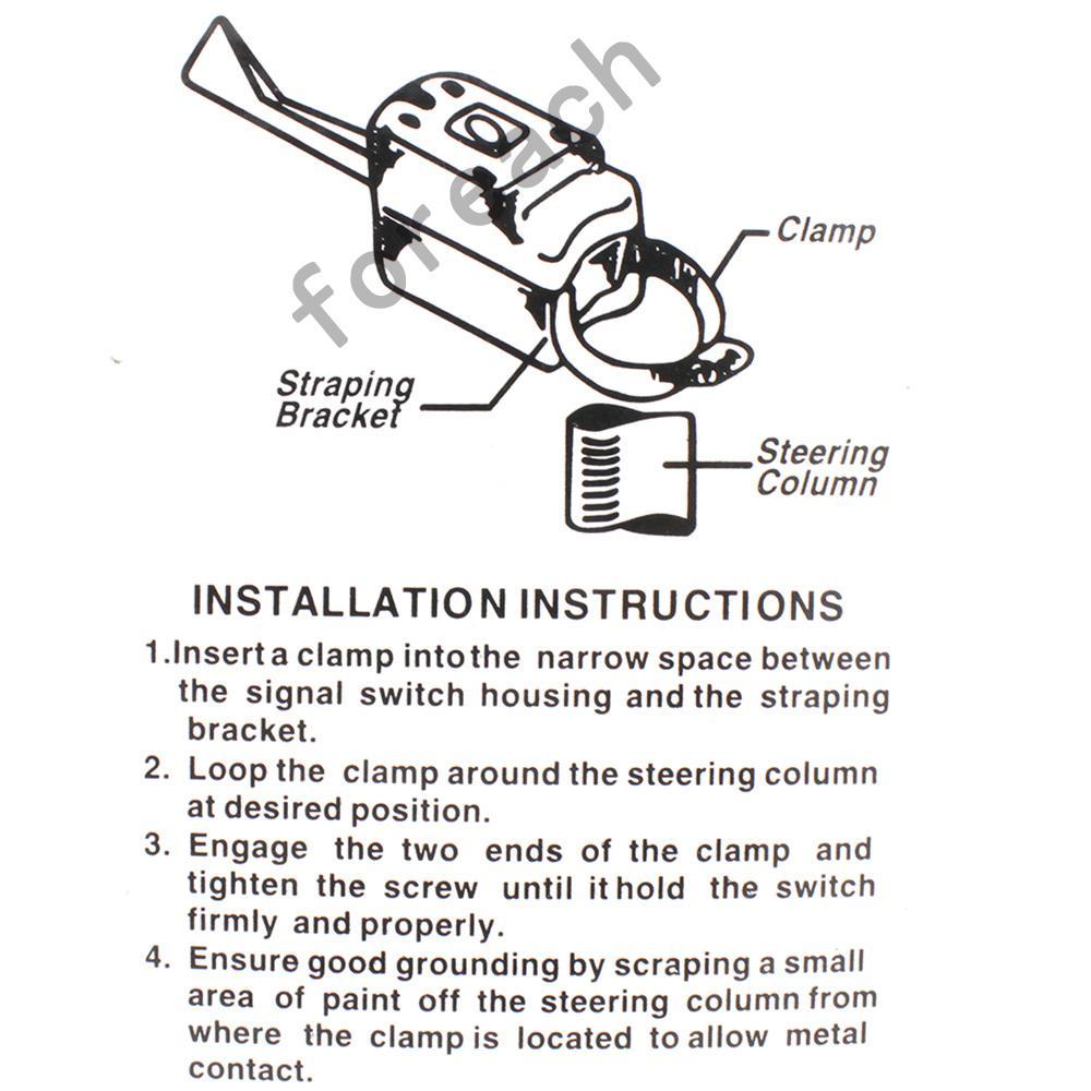 Chrome 12V Universal Street Hot Rod Turn Signal Switch For FORD BUICK GM US