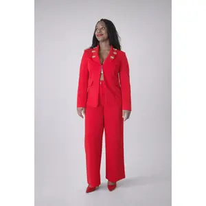 The Power Move Red Two-Piece Suit