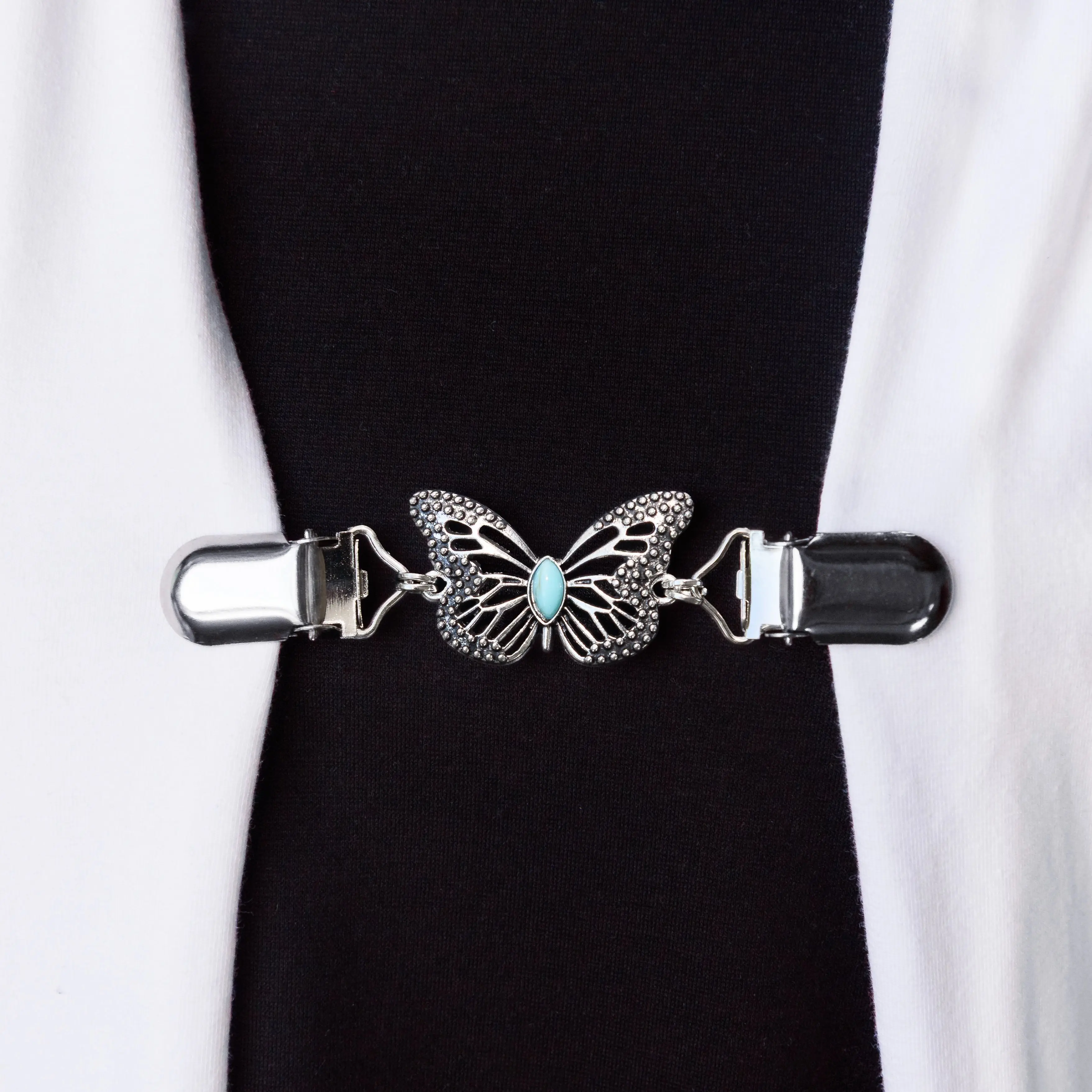 Silver Butterfly Cinch Clip